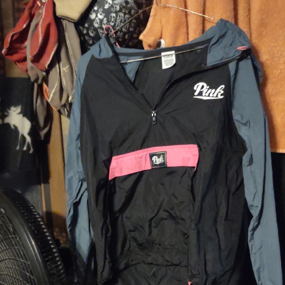 PINK Victoria's Secret Black and Pink Jacket